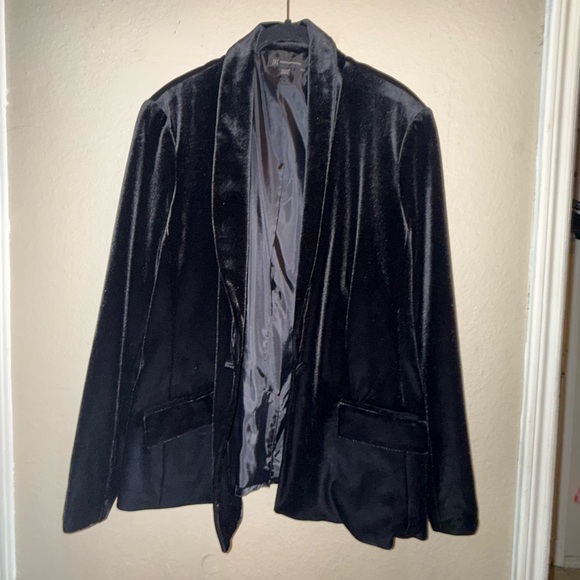 INC International Concepts Jackets & Blazers - INC International Concepts Black Velvet Jacket